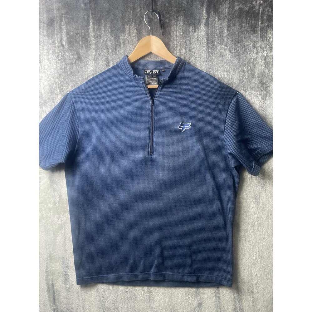 FOX Racing 1/4 Zip Blue Pullover Mens XL